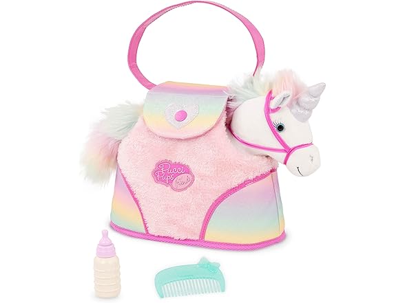 Pucci Pups – Plush Pet– Dog Carrier – Toy Unicorn