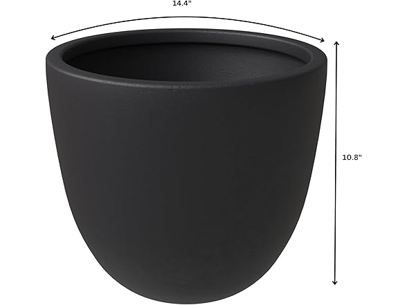 LeisureMod DP11BL Dahlia Planter Black