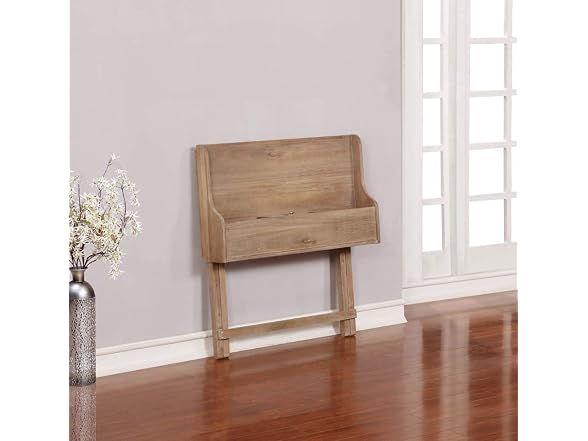 Linon Coy Gray Wash Folding Desk - Color:Gray Wash