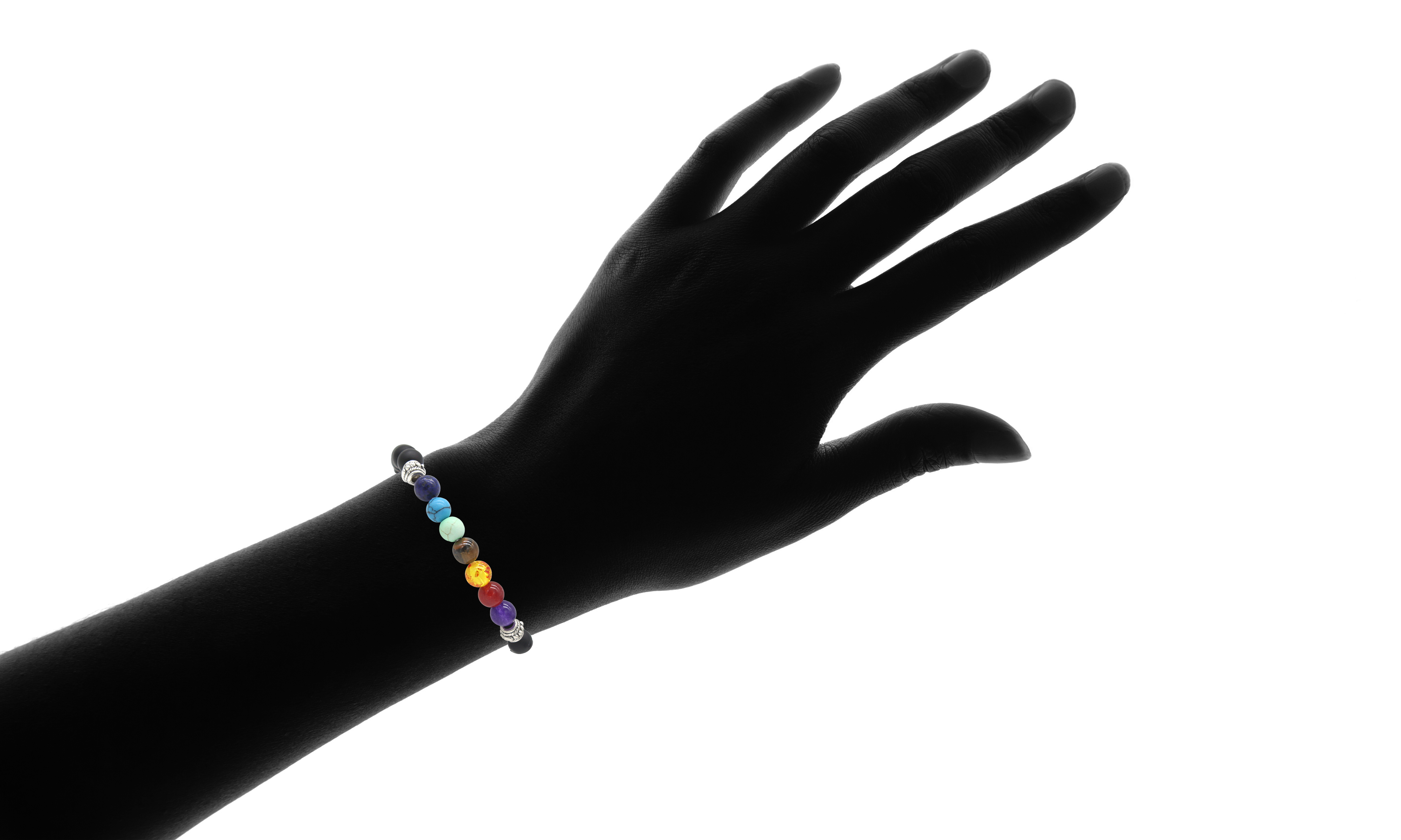 Genuine Chakra Obsidian Bracelet - Gallery 4