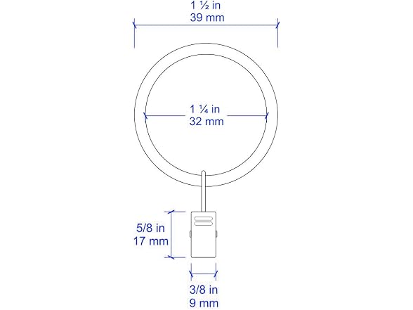 CRIVERS 60pc Practical Metal Curtain Clips, D