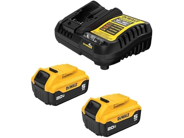 DEWALT DCB205-2C 20V MAX Battery 2-Pack & Charger