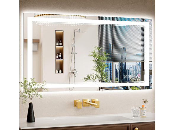 WISSMIELS Anti-Fog LED Bathroom Mirror