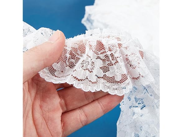 10 Yards Embroidered Ruffled Sewing Trim,