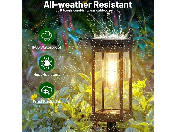BesLowe Solar Pathway Lights Outdoor - Gallery 3