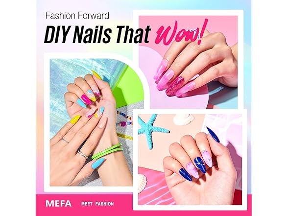 MEFA 35 Pcs Gel Nail Polish Set Seasonal Flowers