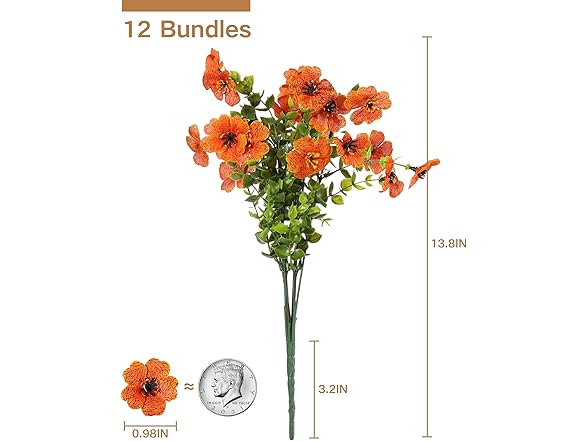 FERLLY Fall Artificial Flowers for Decoration