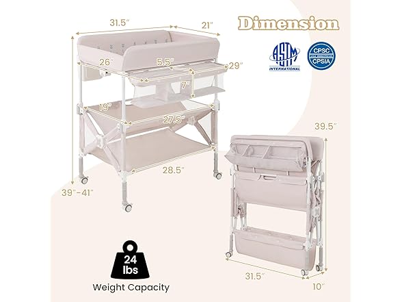 BABY JOY Portable Baby Changing Table