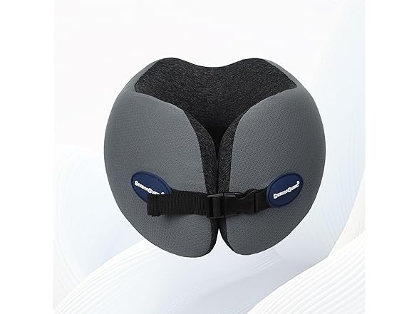 Memory Foam Travel Neck Pillow Grey
