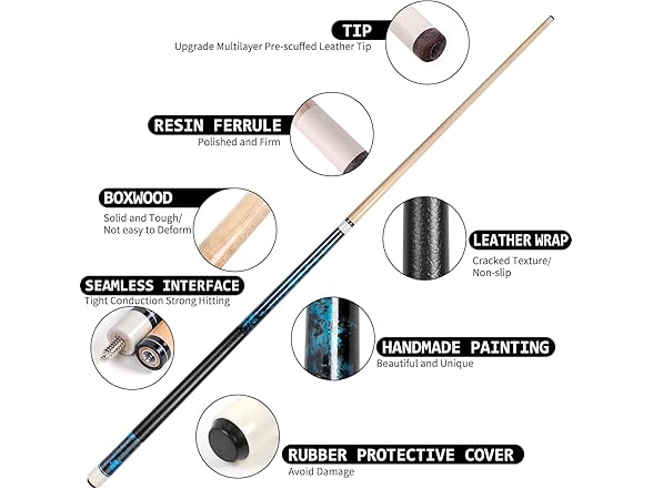 LOTKEY Pool Stick,Pool Cue Sticks 58''