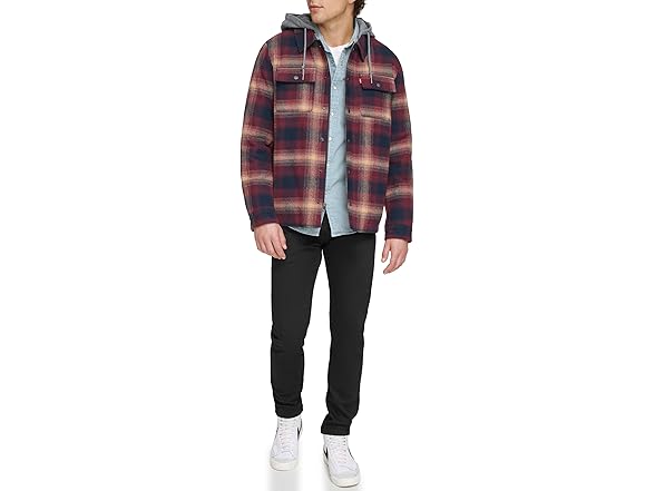 Levis Mens Sherpa Lined Shirt Jacket