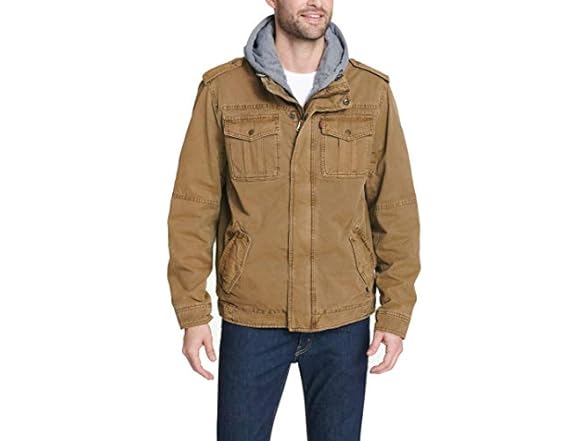Levi's four pocket hooded jacket hot sale