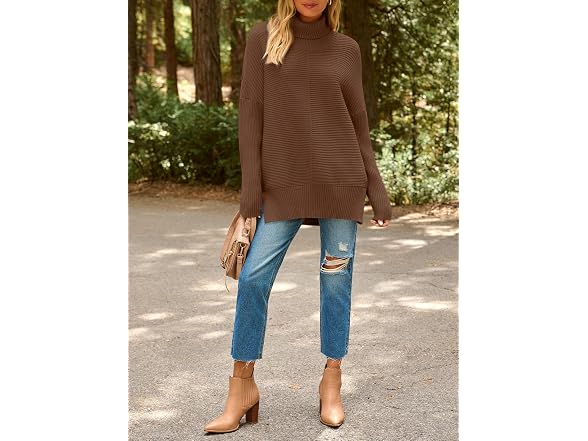 Efan Women (L) Oversized Turtleneck Fall Sweaters