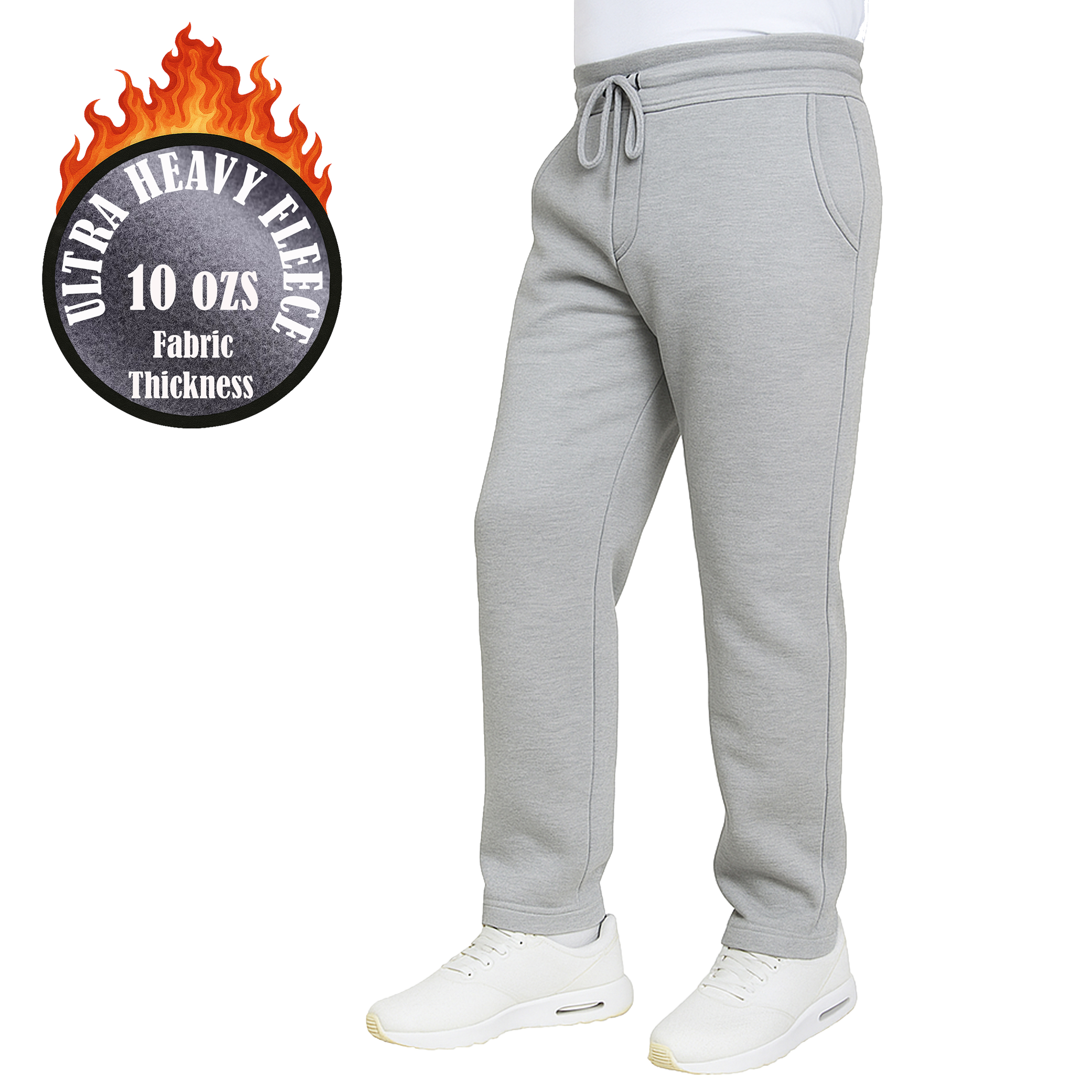 Mens Heavyweight Fleece-Lined Sweatpants (1 or 2pk) - Gallery 22