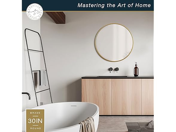 MCS Master & Co. Modern Metal Round Wall Mirror