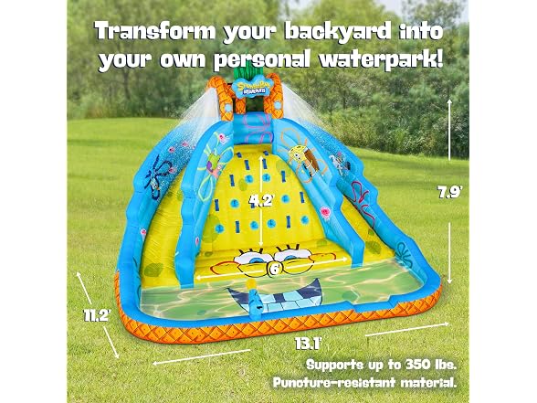 Sunny & Fun SpongeBob Ultra Climber Inflatable Water Slide Park