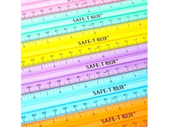 Semiflexible Safe-T Plastic Rulers, 24Pk