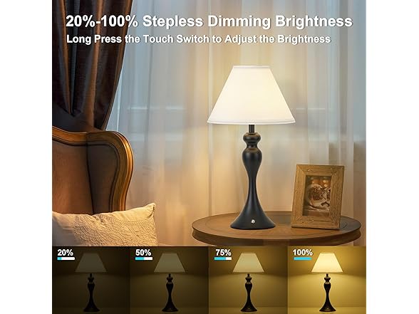 KARTOOSH Cordless Table Lamp