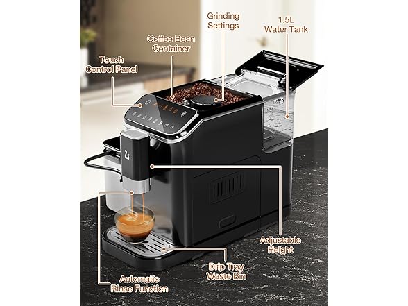 Zstar Fully Automatic Espresso Machine with Automatic Milk Frother