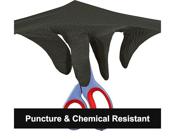 GLOVEWORKS Black Nitrile Gloves 6 Mil 100ct Medium