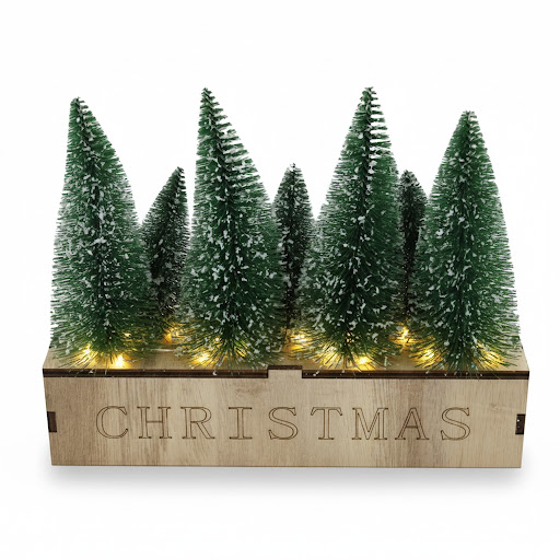 Bottle Brush Light Up Christmas Trees - Gallery 2