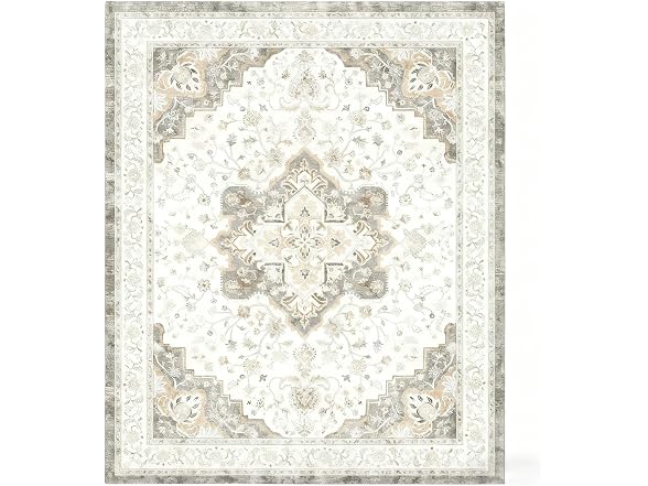Marsail 8x10 Washable Floral Short-Pile