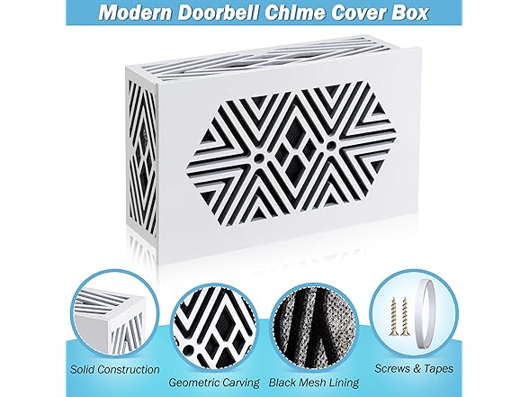 Decorative Doorbell Chime Box White