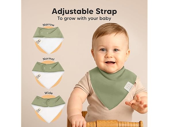 KeaBabies 8Pk Organic Baby Bandana Bibs-Hunter