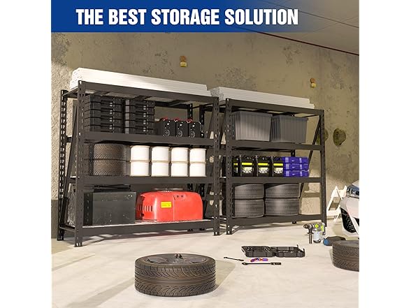 WORKPRO 4-Tier Wide Garage Shelf 68x24