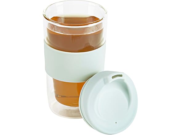 Restaurantware Glass Travel Mug 1 Count 12 Ounce 
