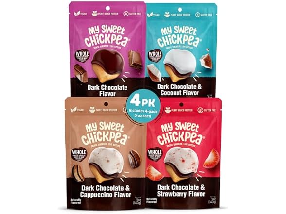 4PK My Sweet Chickpea Chocolate Covered Chickpeas