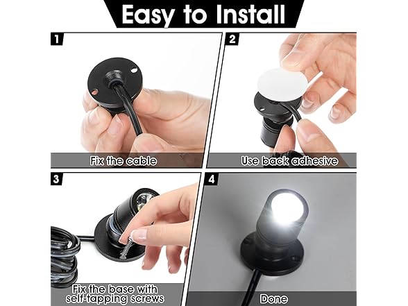 (6 Pack) DEDC Mini LED Spot Lights