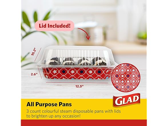 Glad Disposable Aluminum All Purpose Pans3ct