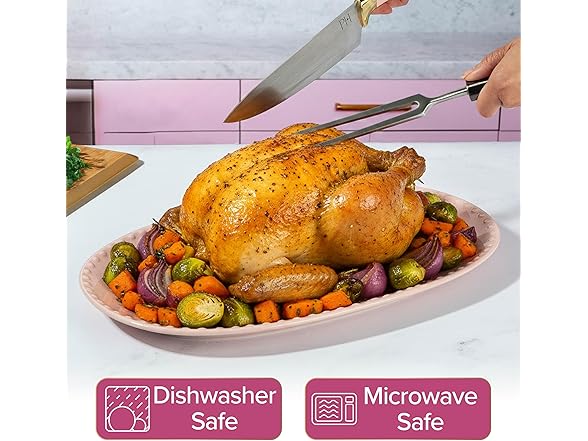 Paris Hilton Oval Ceramic Serving Platter  Pink