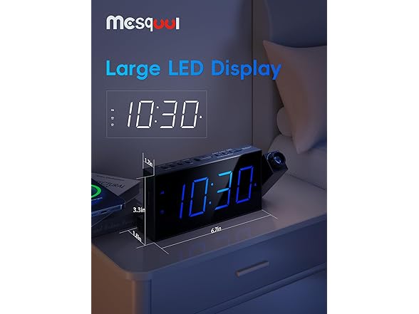 Digital Large LED Display Projection Alarm Clock