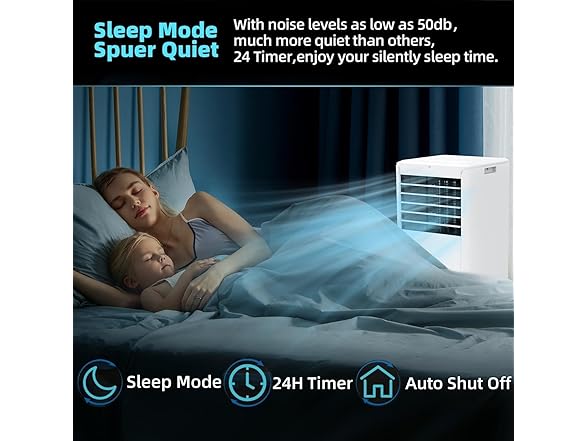 ChicHabitat 8000 BTU Portable Air Conditioner- 450 SqFt
