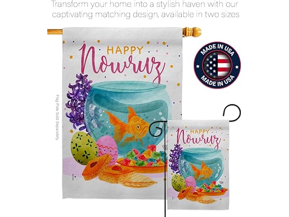 Ornament Collection Iranian Nowruz Garden Flag Hom