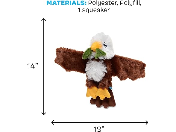 Barkbox Majestic Marty Dog Toy | Plush Eagle Toy