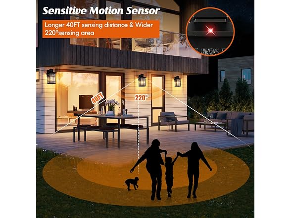 Kondras Motion Sensor Outdoor Wall Light
