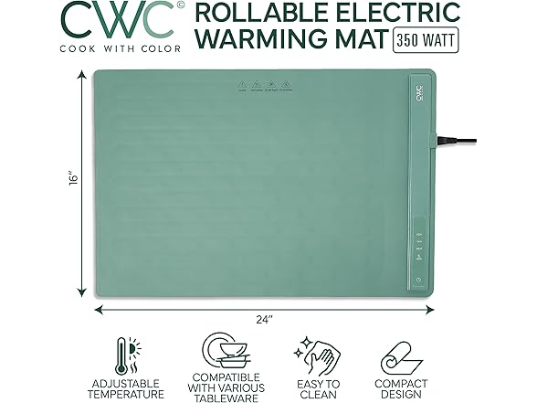 COOK WITH COLOR Food Warming Mat