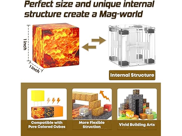 Toylogy Large Magnetic Blocks Volcano