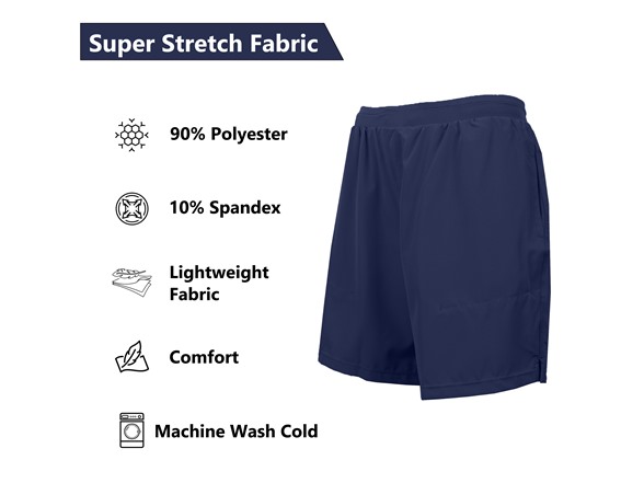 3Pk Asst Mens 2in1 Quick Dry Shorts w/Liner