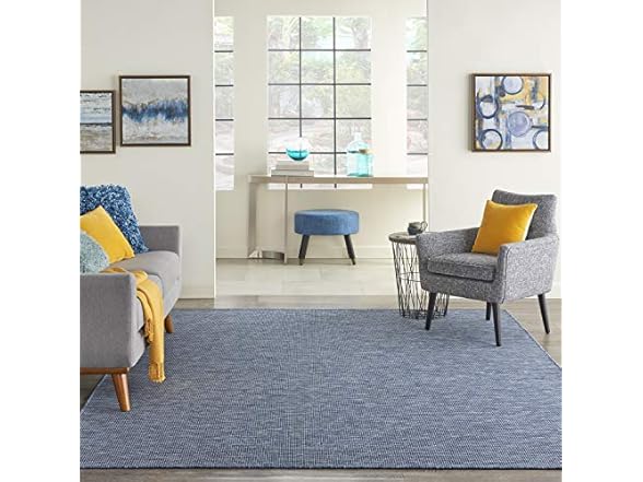 Nourison Positano Indoor-Outdoor Navy Blue 5' x 7' Rug