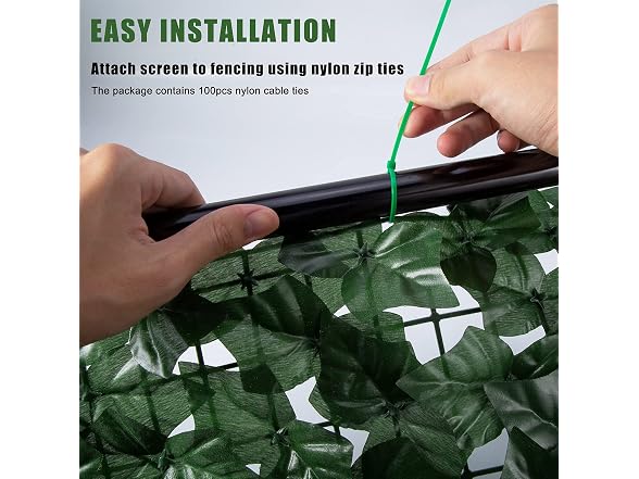 Moeput Faux Ivy Privacy Fence 98' X 39" - Gallery 4