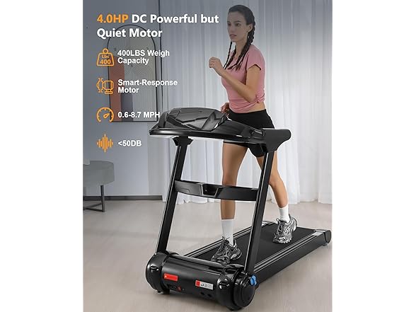 SPORTY&FIT Folding Treadmill