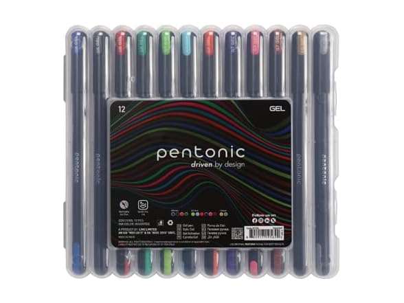 Pentonic Gel Pens In Pen Organizer