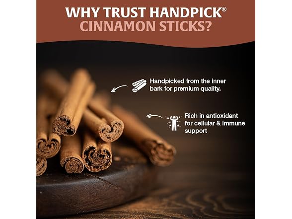 HANDPICK Cinnamon Sticks 100% Raw, Non-GMO