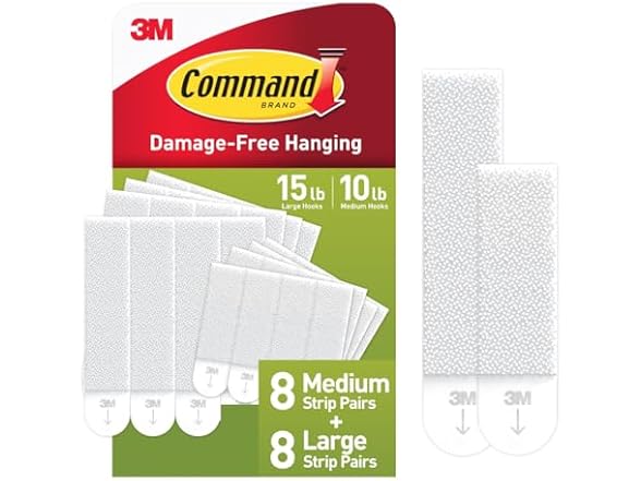 Command Command Picture Hanging Strips, 16 Pairs