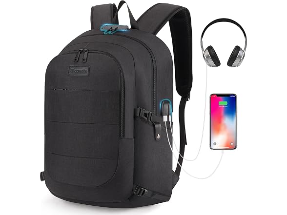 Tzowla Black 15.6" Laptop Backpack