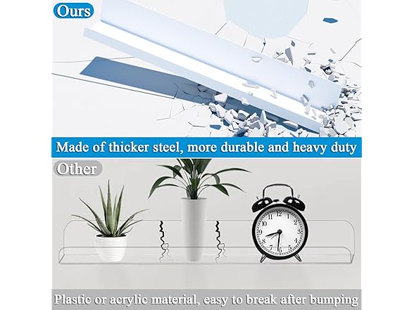 Magnetic Book Shelf 2pk White